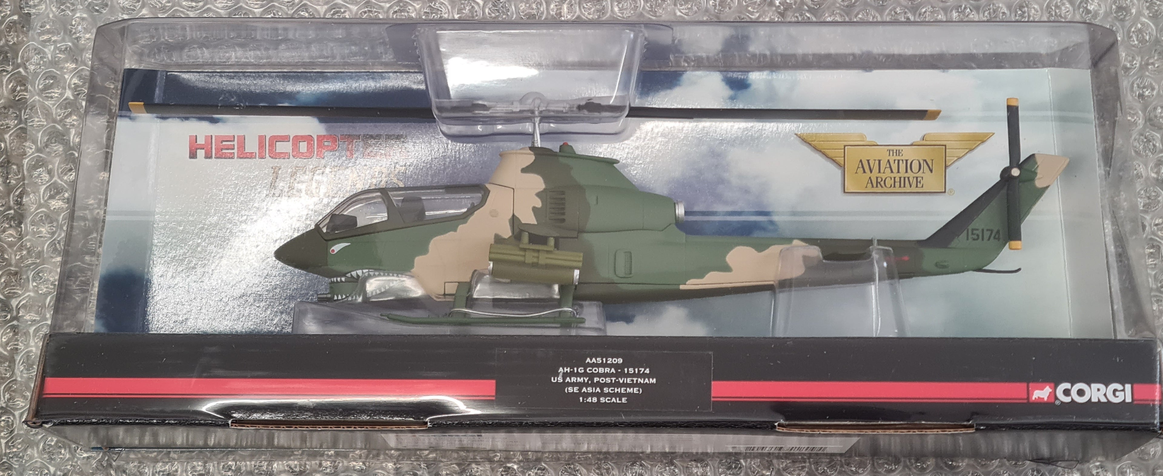 Corgi,Helicopter Legends,US Army AH-1G Cobra,1:48 Scale