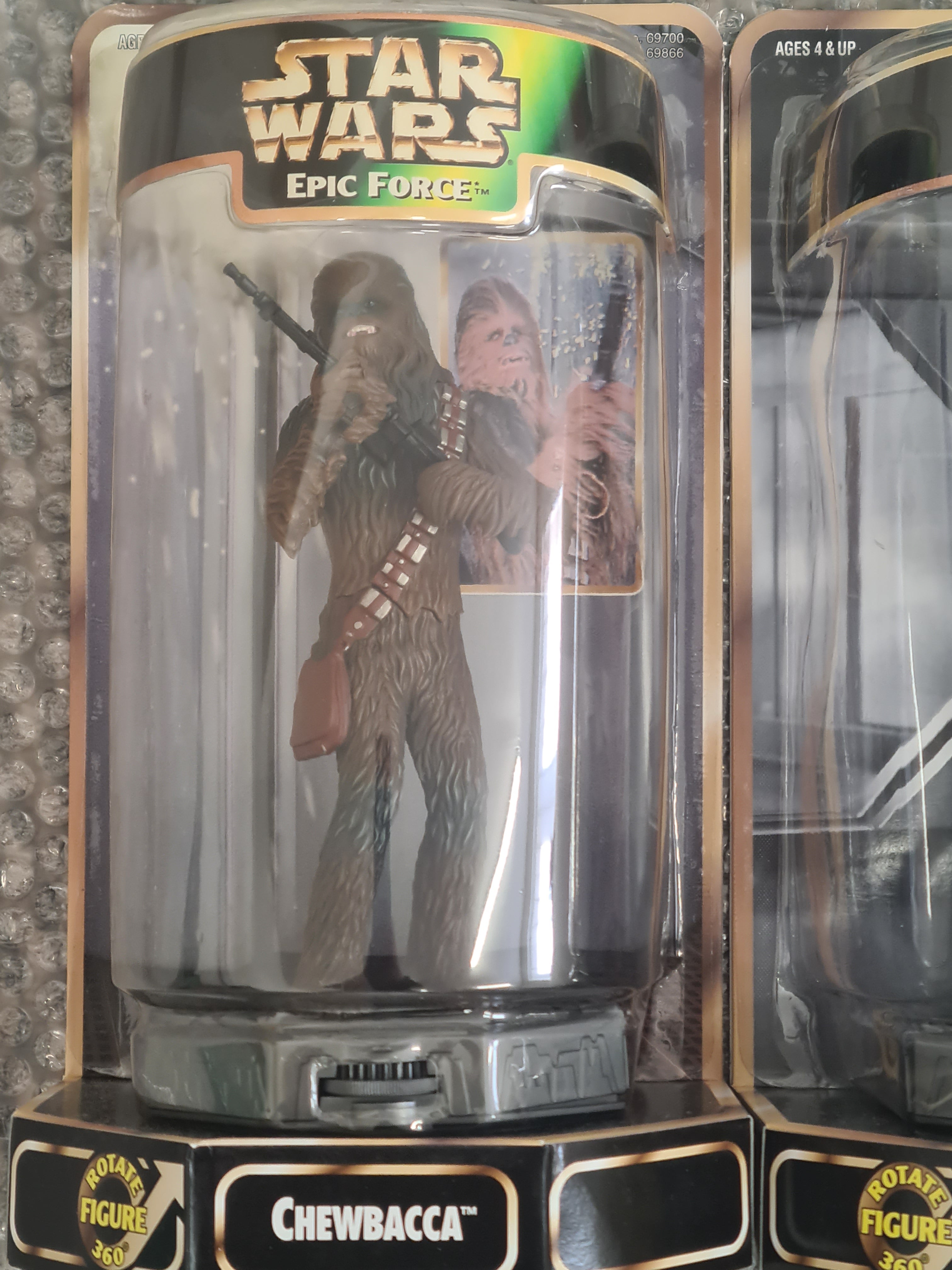 Star Wars, Kenner Rotating Figures x 3,Han Solo,Chewbacca,Obi-Wan Kenobi
