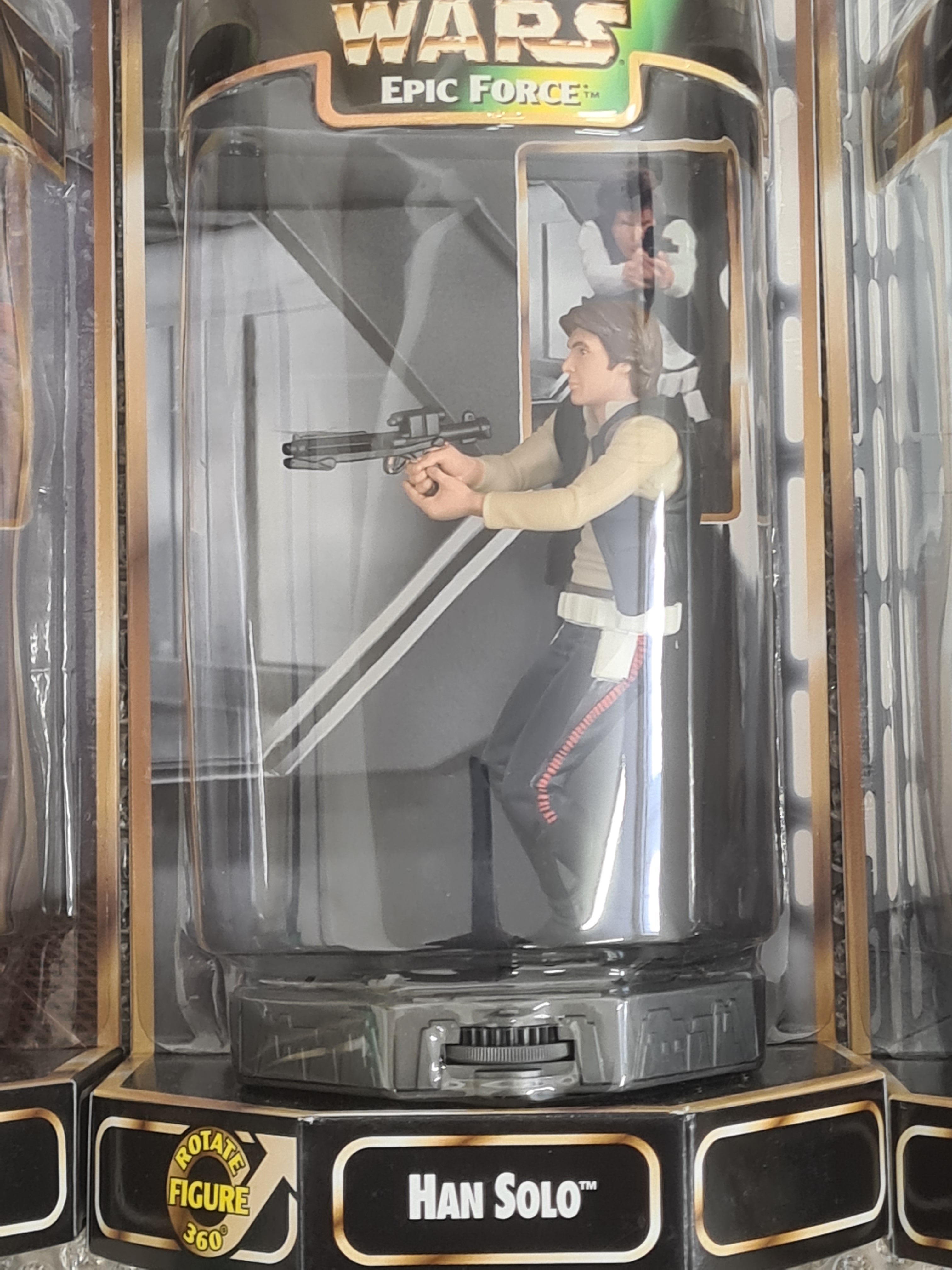 Star Wars, Kenner Rotating Figures x 3,Han Solo,Chewbacca,Obi-Wan Kenobi